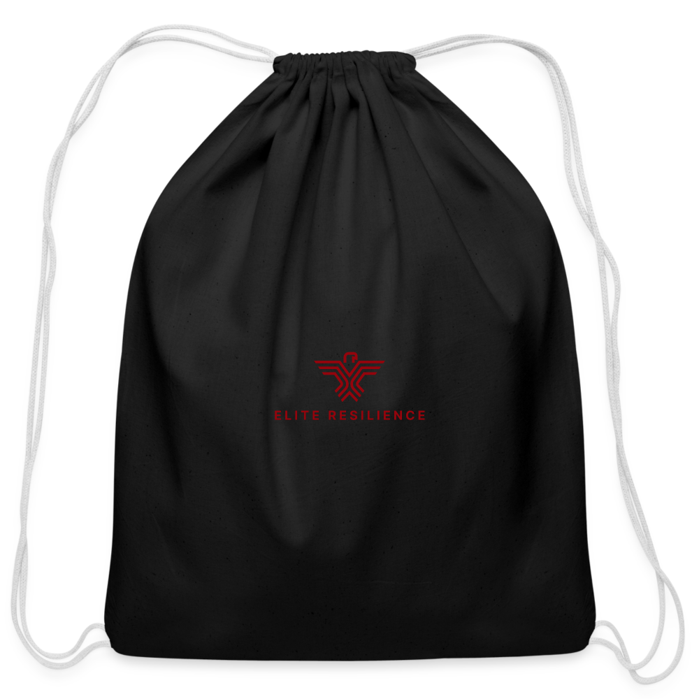 Cotton Drawstring Bag - black