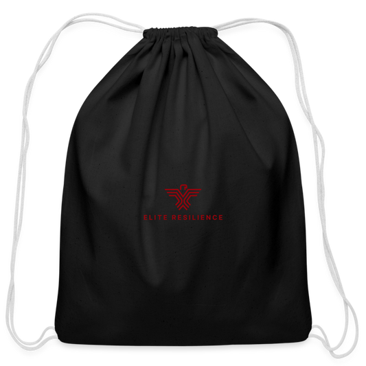 Cotton Drawstring Bag - black