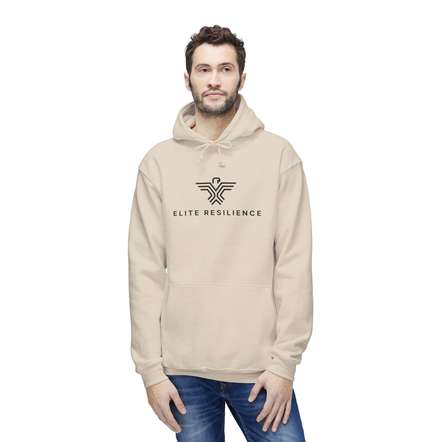 Elite Resilience Unisex Hooded Sweatshirt - Lion Design, Motivational Apparel