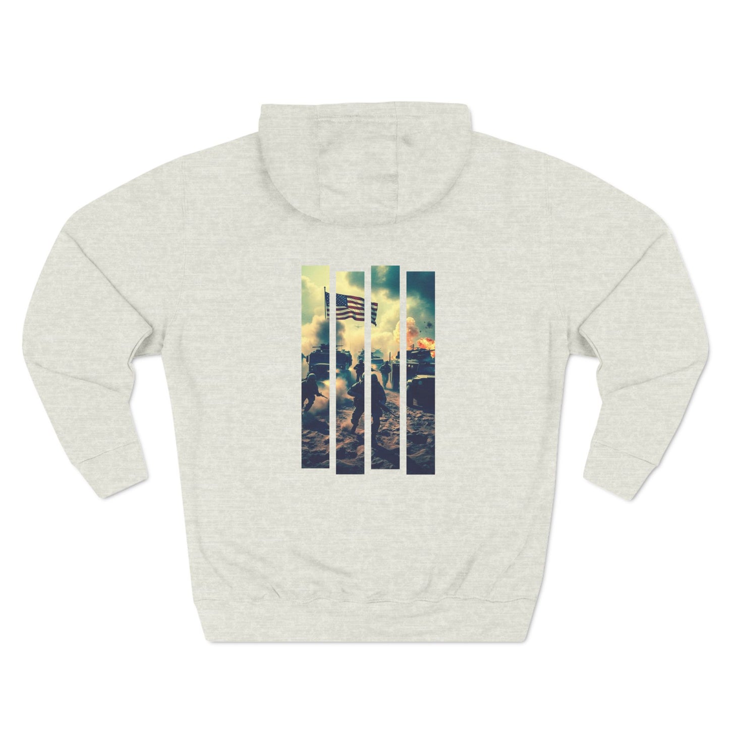 Three-Panel Fleece Hoodie