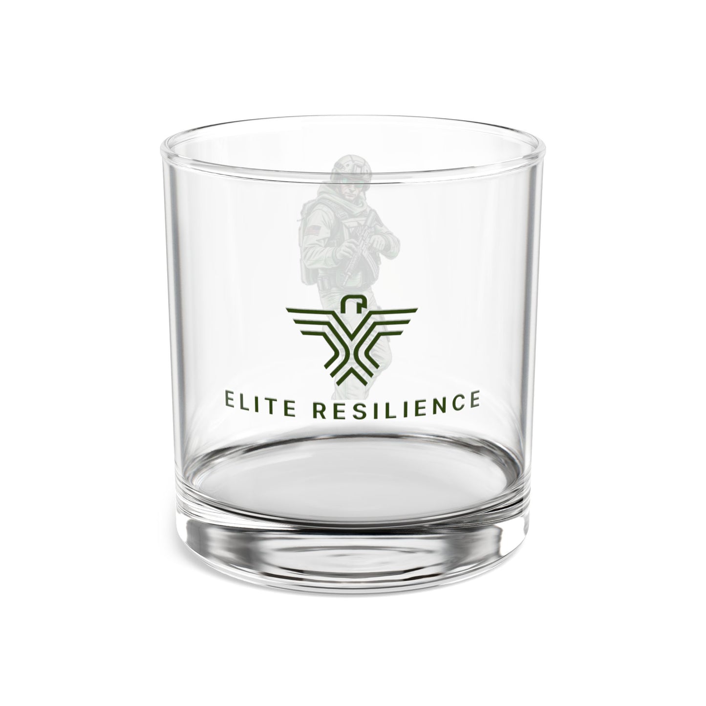 Military Themed Rocks Glass - 10oz Veteran Gift