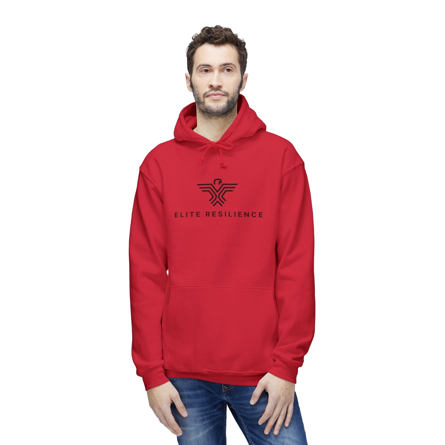 Elite Resilience Unisex Hooded Sweatshirt - Lion Design, Motivational Apparel