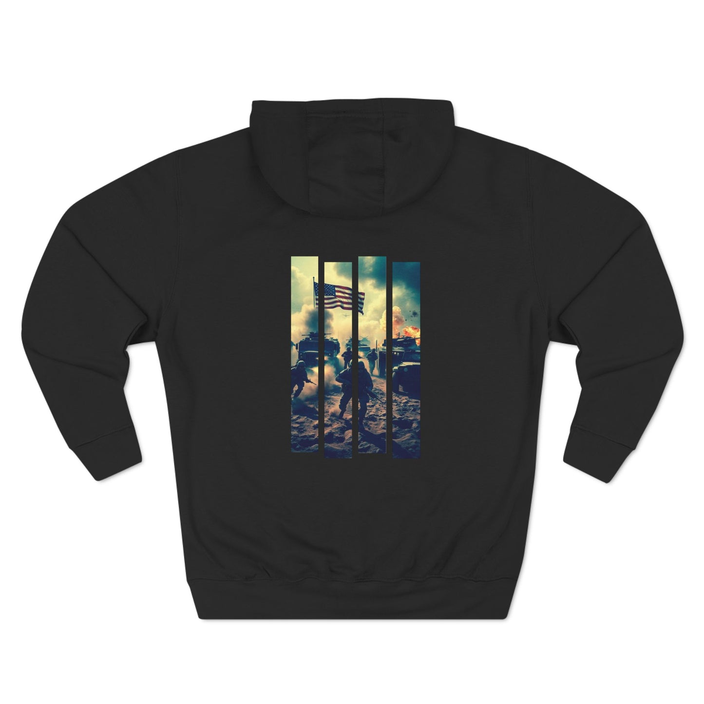 Three-Panel Fleece Hoodie