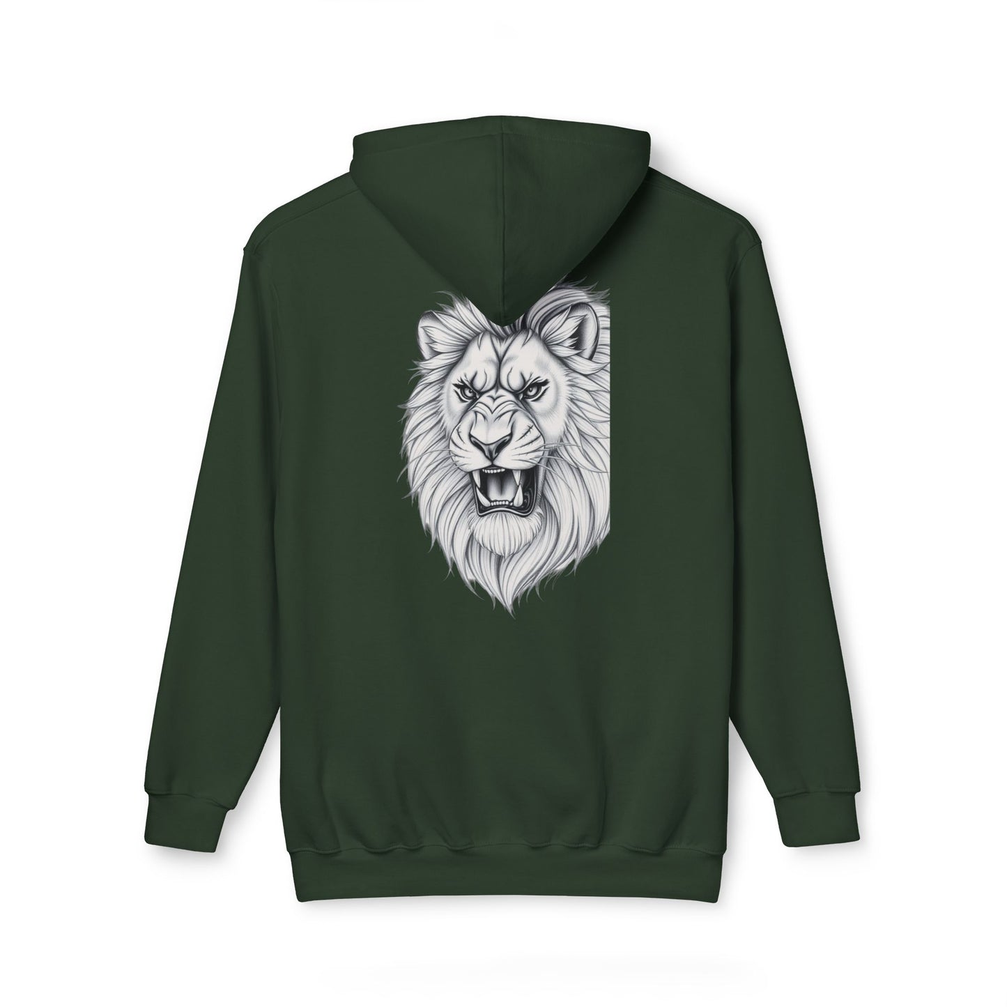 Elite Resilience Unisex Hooded Sweatshirt - Lion Design, Motivational Apparel