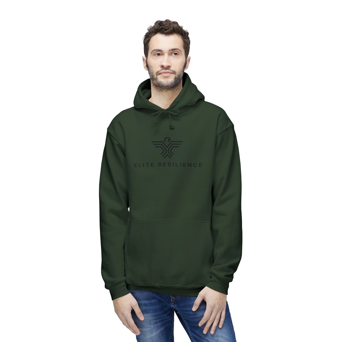 Elite Resilience Unisex Hooded Sweatshirt - Lion Design, Motivational Apparel