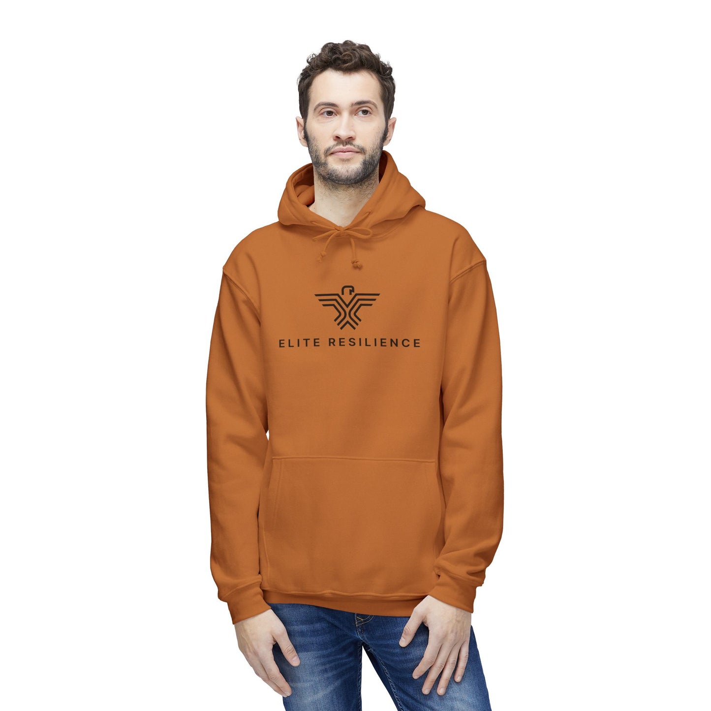 Elite Resilience Unisex Hooded Sweatshirt - Lion Design, Motivational Apparel