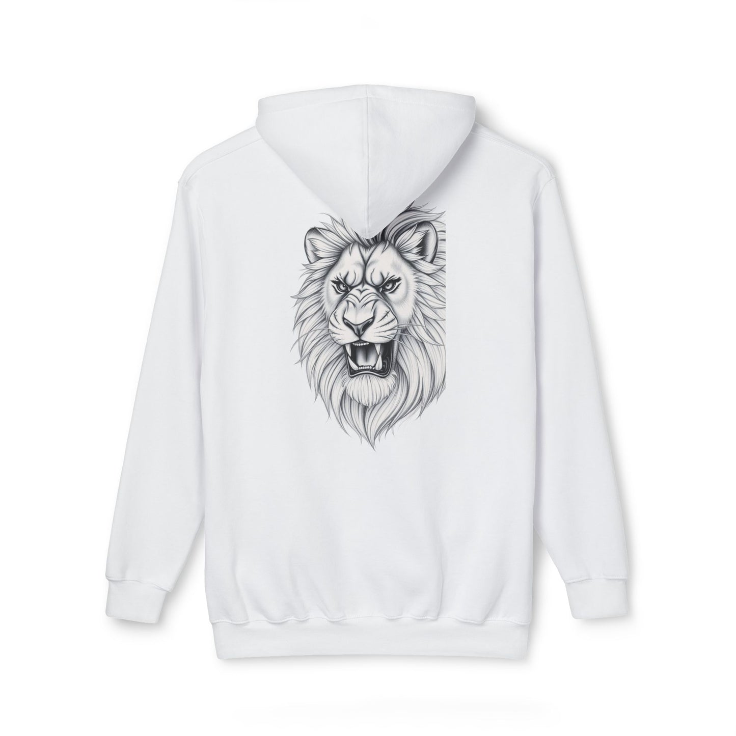 Elite Resilience Unisex Hooded Sweatshirt - Lion Design, Motivational Apparel