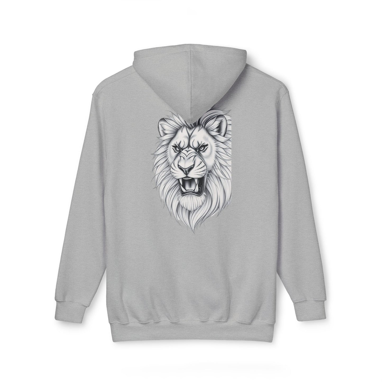 Elite Resilience Unisex Hooded Sweatshirt - Lion Design, Motivational Apparel