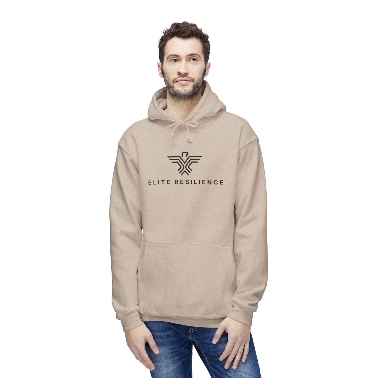 Elite Resilience Unisex Hooded Sweatshirt - Lion Design, Motivational Apparel