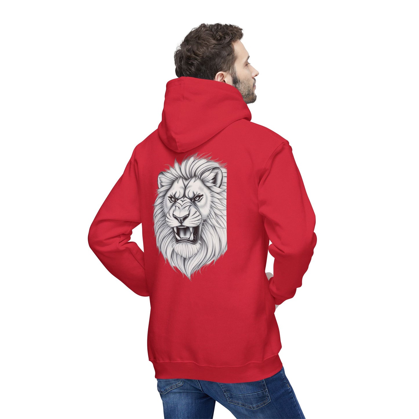 Elite Resilience Unisex Hooded Sweatshirt - Lion Design, Motivational Apparel