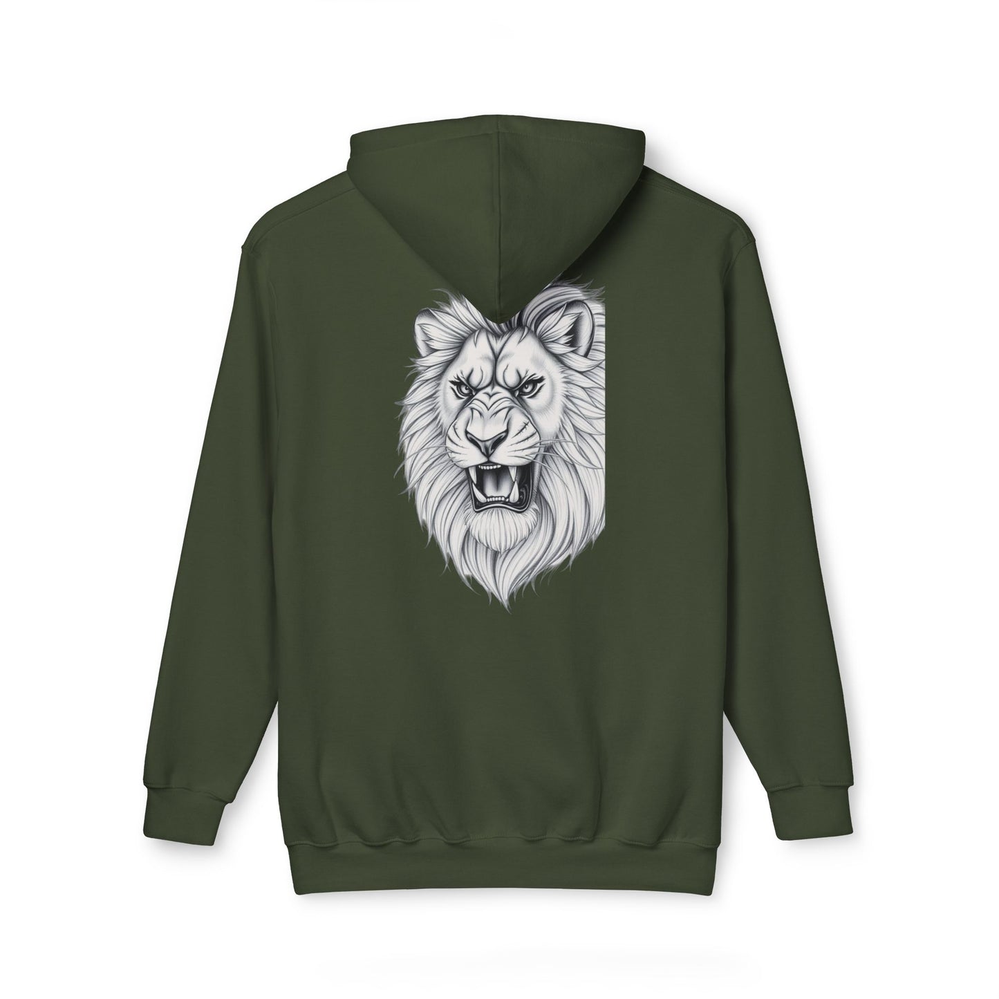 Elite Resilience Unisex Hooded Sweatshirt - Lion Design, Motivational Apparel