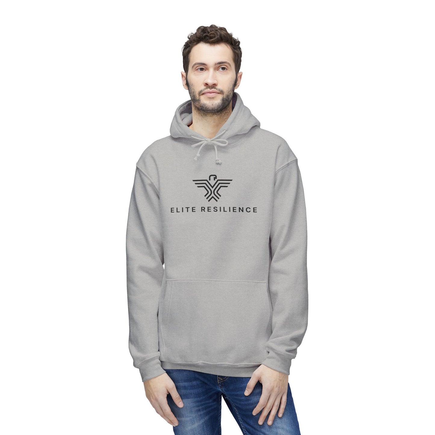 Elite Resilience Unisex Hooded Sweatshirt - Lion Design, Motivational Apparel