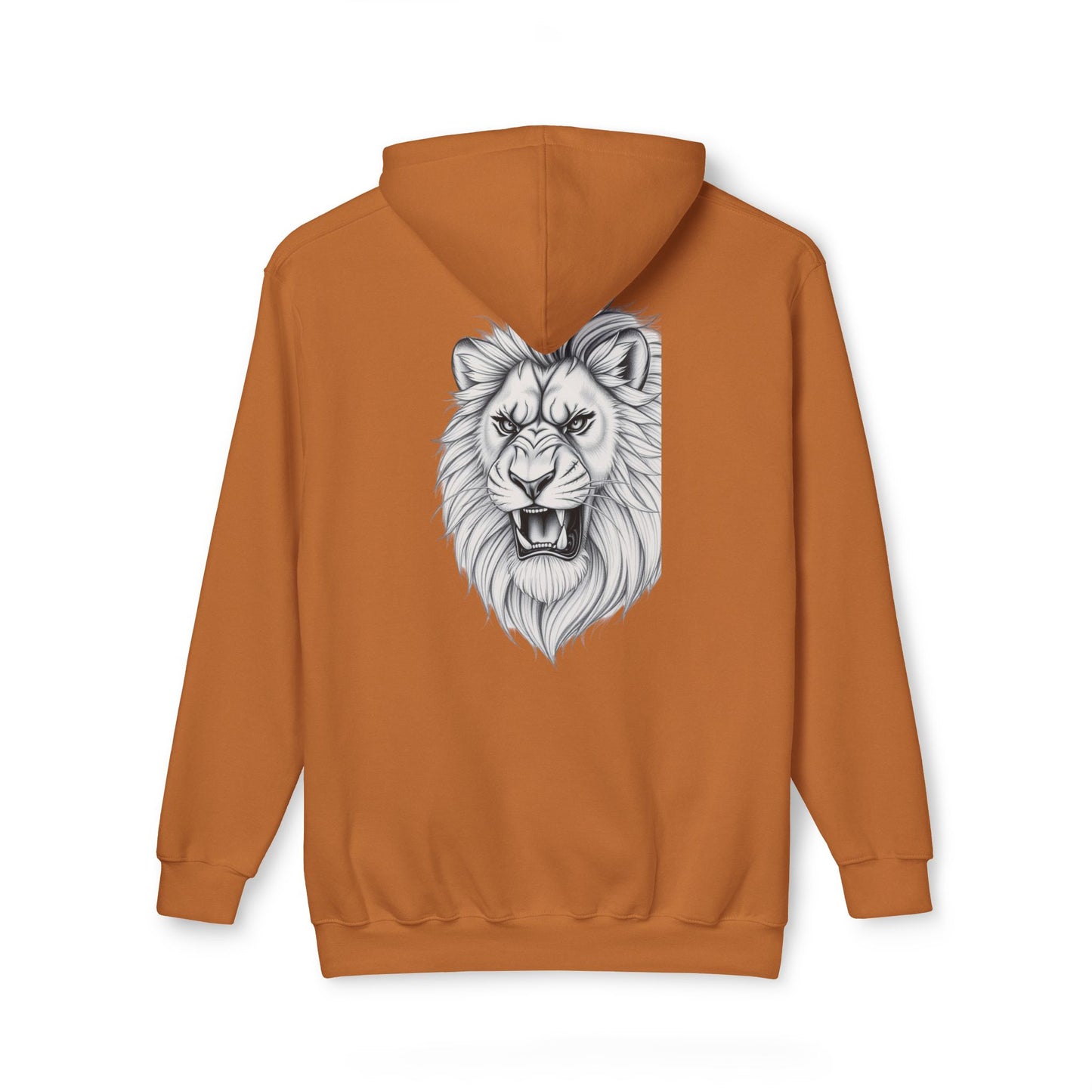 Elite Resilience Unisex Hooded Sweatshirt - Lion Design, Motivational Apparel