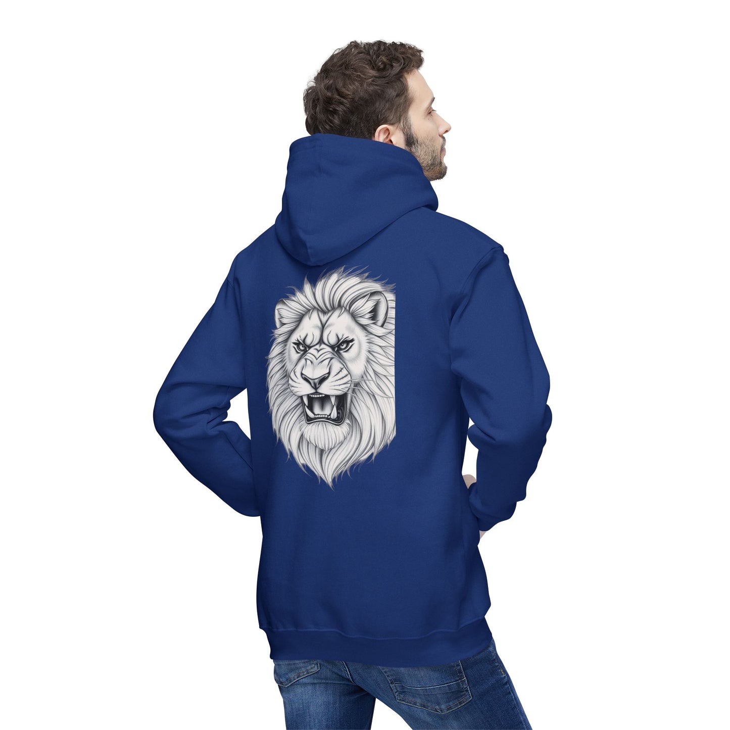 Elite Resilience Unisex Hooded Sweatshirt - Lion Design, Motivational Apparel