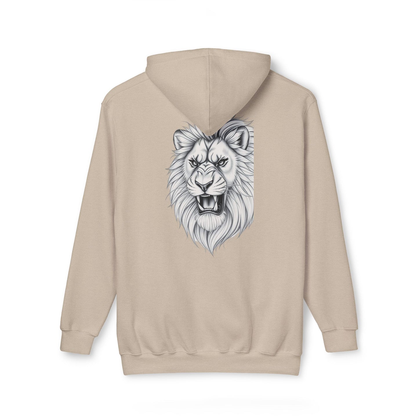 Elite Resilience Unisex Hooded Sweatshirt - Lion Design, Motivational Apparel